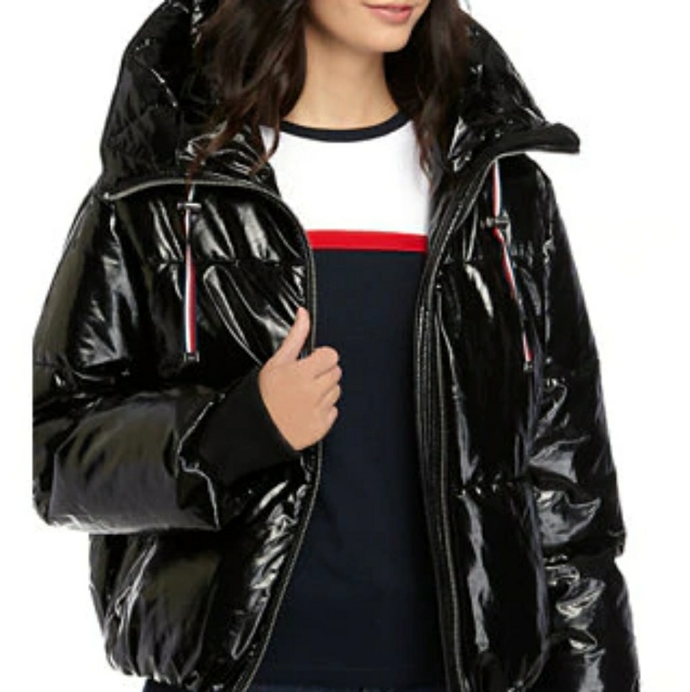 Tommy Hilfiger glossy puffer jacket